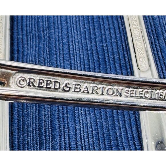 Reed and Barton Cortland Serving Pieces Spoon Glossy Stainless Flatware Lot of 4 - Picture 6 of 7